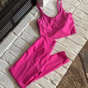 lululemon athletica Pink Leggings and Top Set